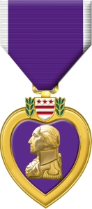 James Jones received the Purple Heart during World War Two for wounds from mortar fire on Guadalcanal.
