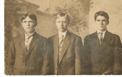 My grandfather, John Kerin, at far right about the time he became an iromolder apprentice at age fourteen in Mount Vernon, Ohio, 1907.