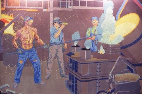 1930s Winold Reiss mural of foundry workers at the American Rolling Mills (ARMCO) plant in Middletown, Ohio. <> 1999.1228.05.1--made1--Murals at the Greater Cincinnati/Northern Kentucky International Airport depicting the history of business in Cincinnati. photo by Steven M. Herppich/Cincinnati Enquirer fp\b0\i0\fs10ÐÐÐÐÐÐÐÐÐÐÐÐÐÐÐÐÐÐÐÐÐÐÐÐÐÐÐÐÐÐÐÐ fp\i0\b\fs16Digital Collections/IPTC fp\b0\i0\fs10